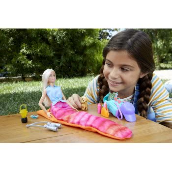 Mattel Barbie Takes Two Malibu Camping Doll With Puppy And 10+ Accessories, 3 To 7 Years HDF73 194735022397