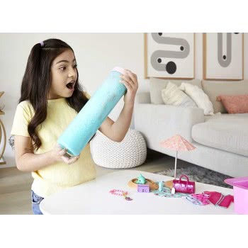 Mattel Barbie Color Reveals Foam! Doll And Pet Friend With 25 Surprises: Aromatic Bubble Solution, Clothes, Hair Expansion, Colo