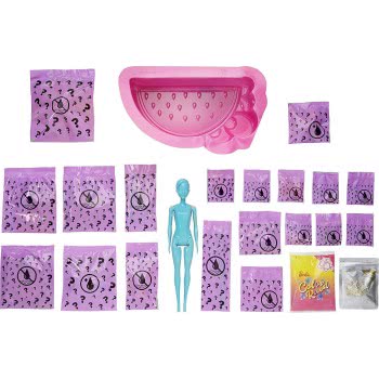 Mattel Barbie Color Reveals Foam! Doll And Pet Friend With 25 Surprises: Aromatic Bubble Solution, Clothes, Hair Expansion, Colo