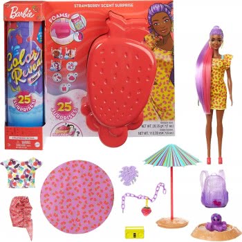 Mattel Barbie Color Reveals Foam! Κούκλα και φίλος κατοικίδιων με 25 εκπλήξεις - Φράουλα GTR91 / GTN18 887961952186