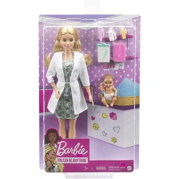 Mattel Barbie Doctor Γιατρός Ξανθιά Κούκλα GVK03 887961928068