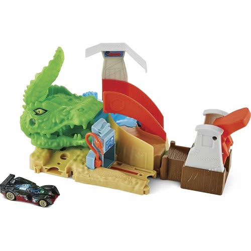 Mattel Hot Wheels Toxic Gator Attack Playset Με 1 Αυτοκίνητο, Ρυθμιζόμενο Εκτοξευτή Πολλαπλές Επιλογές Επίθεσης FNB05 / GTT69 88