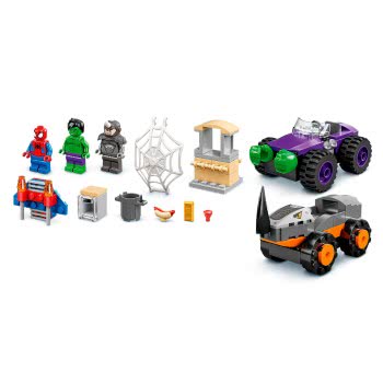 LEGO Spiderman Αναμέτρηση Χαλκ Εναντίον Ράινο Με Φορτηγά 10782 5702017150659