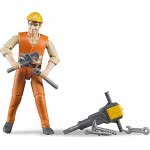 bruder Construction Worker With Accessories 60020 4001702600204
