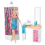 Mattel Barbie Μπάνιο Με Κούκλα CFB61 887961053661