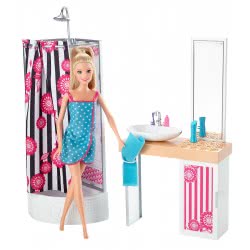 Mattel Barbie Μπάνιο Με Κούκλα CFB61 887961053661