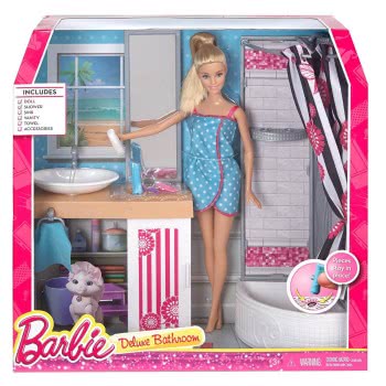 Mattel Barbie Μπάνιο Με Κούκλα CFB61 887961053661