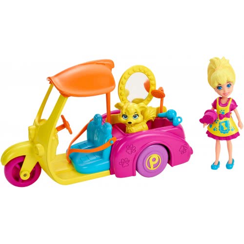 Mattel Polly Pocket Οχηματάκι Με Σκυλάκι CFM52 887961058017