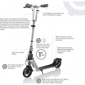 Globber One K 165 BR Deluxe Black 672-120 4895224402602