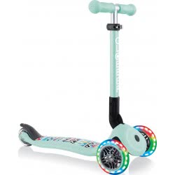 Globber Junior Foldable Fantasy Lights Kids 3 Wheel Scooter Tribal Mint 433-206 4895224403586