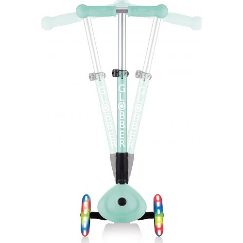 Globber Junior Foldable Fantasy Lights Kids 3 Wheel Scooter Tribal Mint 433-206 4895224403586