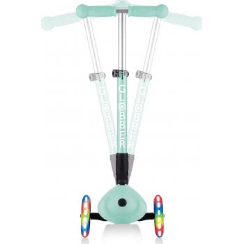 Globber Junior Foldable Fantasy Lights Kids 3 Wheel Scooter Tribal Mint 433-206 4895224403586