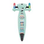 Globber Junior Foldable Fantasy Lights Kids 3 Wheel Scooter Tribal Mint 433-206 4895224403586