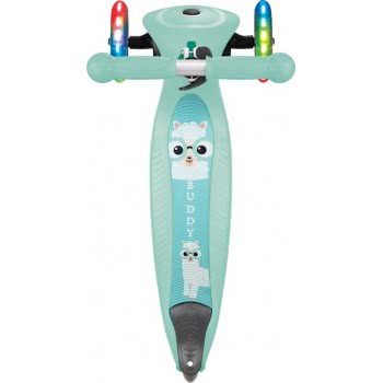 Globber Scooter Primo Foldable Fantasy Lights Buddy Mint Lama 434-206 4895224402442