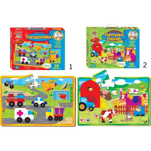Toys-shop Choice FLOOR PUZZLE 50X35 CM. TRANSPORTATION AND FARMYARD FRIENDS - 2 ΣΧΕΔΙΑ JK078321 6990317783212