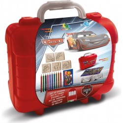 Gama Brands Multiprint Travel Set Disney Cars, Made In Italy, Coloring Book, With Puzzles And Pencils, Stamps For Children 15242
