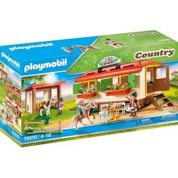 Playmobil Country Pony Shelter With Mobile Home 70510 4008789705105