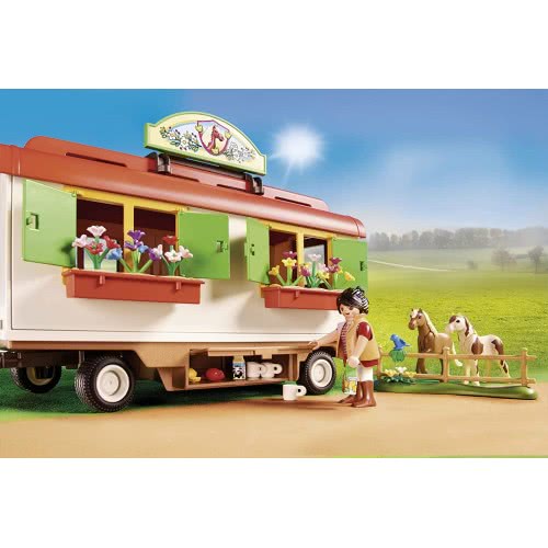 Playmobil Country Pony Shelter With Mobile Home 70510 4008789705105