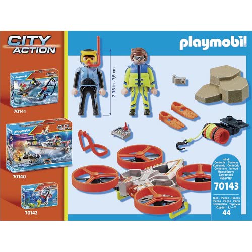Playmobil City Action Επιχείρηση Διάσωσης Δύτη Με Drone 70143 4008789701435