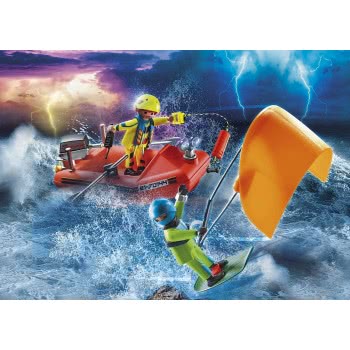Playmobil City Action Επιχείρηση Διάσωσης Kitesurfer Με Σκάφος 70144 4008789701442