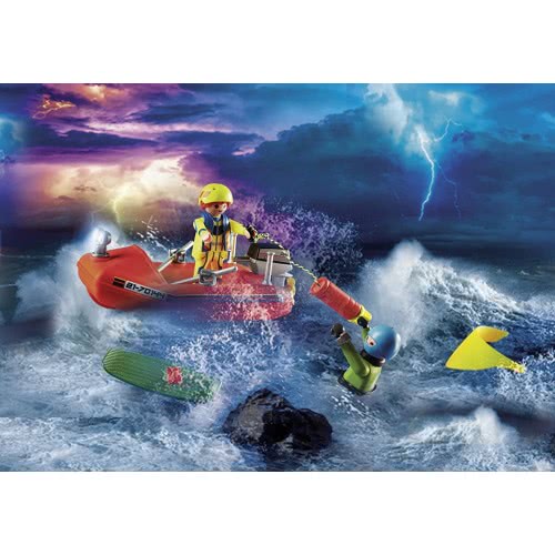 Playmobil City Action Επιχείρηση Διάσωσης Kitesurfer Με Σκάφος 70144 4008789701442