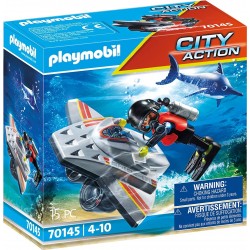 Playmobil City Action Επιχείρηση Διάσωσης Με Καταδυτικό Scooter 70145 4008789701459
