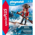 Playmobil Special Plus Πειρατής Με Σχεδία Και Σφυροκέφαλος Καρχαρίας 70598 4008789705983