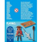 Playmobil Special Plus Πειρατής Με Σχεδία Και Σφυροκέφαλος Καρχαρίας 70598 4008789705983