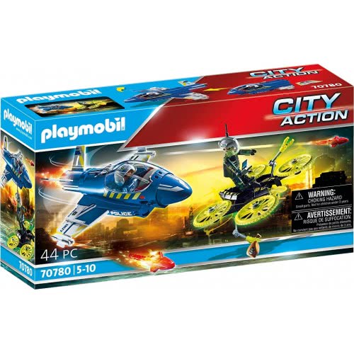 Playmobil City Action Police Jet With Drone 70780 4008789707802