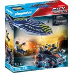 Playmobil City Action Καταδίωξη Αμφίβιου Οχήματος Από Αστυνομικό Αλεξίπτωτο 70781 4008789707819