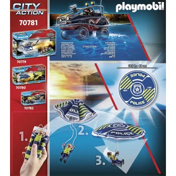 Playmobil City Action Police Parachute With Amphibious Vehicle 70781 4008789707819