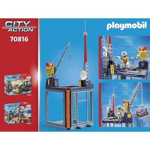 Playmobil Starter Pack Εργοτάξιο Με Ανυψωτικό Γερανό 70816 4008789708168