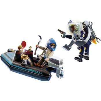 Playmobil City Action Police Jet Pack With Boat 70782 4008789707826