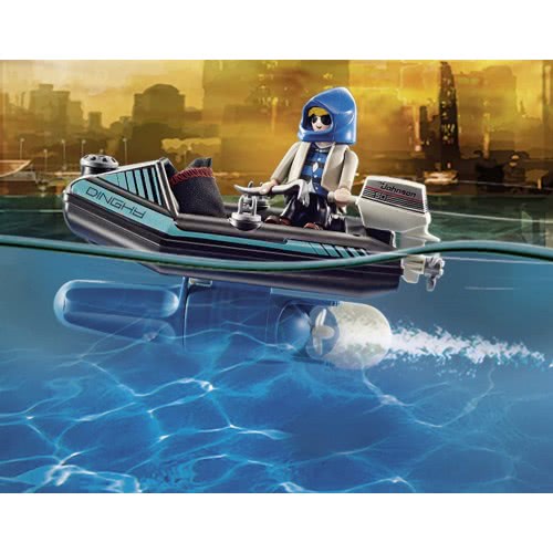 Playmobil City Action Police Jet Pack With Boat 70782 4008789707826