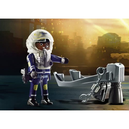Playmobil City Action Police Jet Pack With Boat 70782 4008789707826