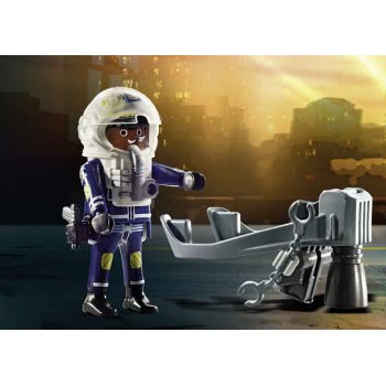 Playmobil City Action Police Jet Pack With Boat 70782 4008789707826