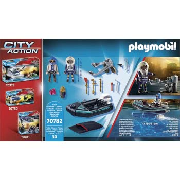 Playmobil City Action Police Jet Pack With Boat 70782 4008789707826