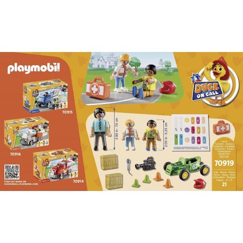 Playmobil DUCK ON CALL - Ambulance Action: Help The Racing Driver 70919 4008789709196