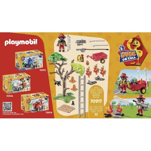 Playmobil Duck On Call - Επιχείρηση Πυροσβεστικής: Διάσωση Γάτας! 70917 4008789709172