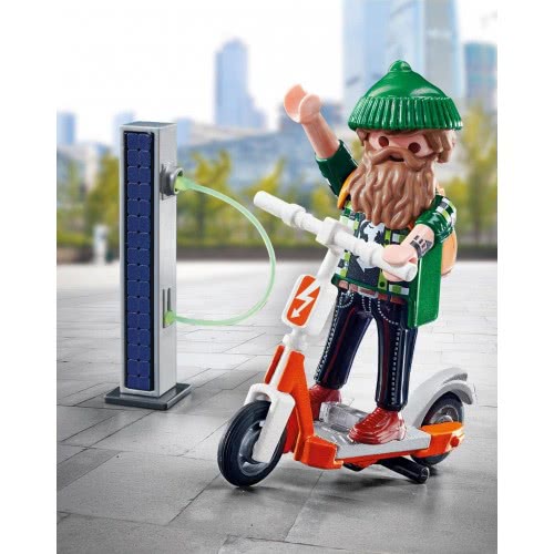 Playmobil Special Plus Χίπστερ Με Ηλεκτρικό Σκούτερ 70873 4008789708731
