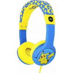 otl technologies Pokemon Pikachu Children's Wired Headphones With Adjustable Headband, Blue, One Size  5055371622998
