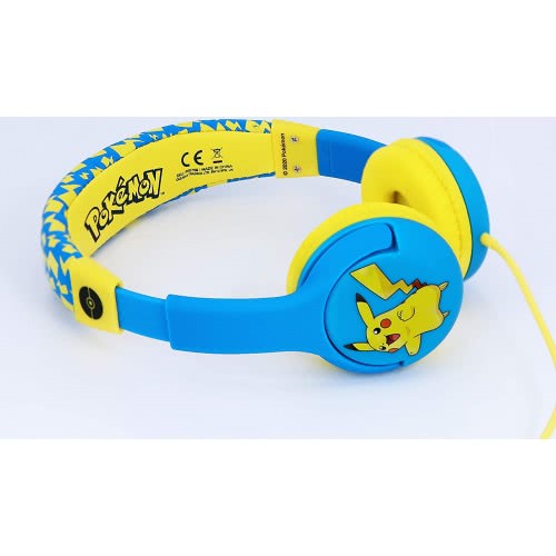 otl technologies Pokemon Pikachu Children's Wired Headphones With Adjustable Headband, Blue, One Size  5055371622998