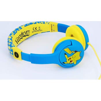 otl technologies Pokemon Pikachu Children's Wired Headphones With Adjustable Headband, Blue, One Size  5055371622998