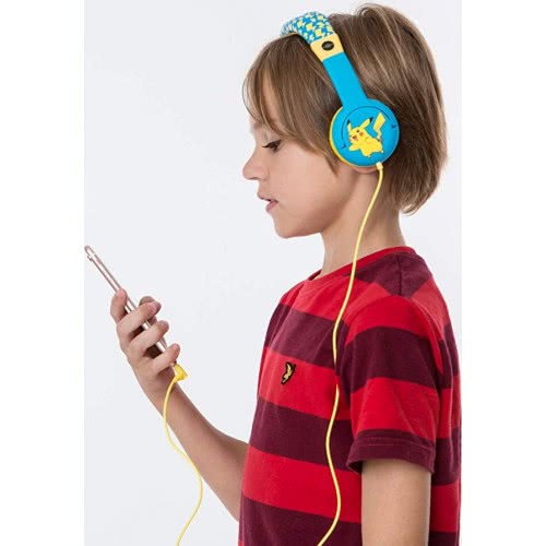 otl technologies Pokemon Pikachu Children's Wired Headphones With Adjustable Headband, Blue, One Size  5055371622998