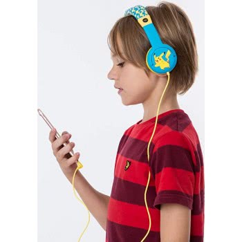 otl technologies Pokemon Pikachu Children's Wired Headphones With Adjustable Headband, Blue, One Size  5055371622998
