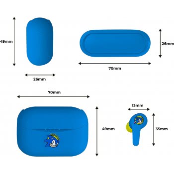 otl technologies Sonic The Hedgehog Ασύρματο Bluetooth V5.0 Ακουστικά Με Θήκη Φόρτισης  5055371624497