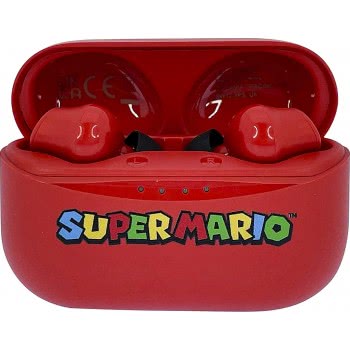 otl technologies Super Mario Wireless Bluetooth V5.0 Headphones With Charging Case Red  5055371624428