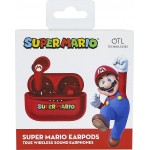 otl technologies Super Mario Wireless Bluetooth V5.0 Headphones With Charging Case Red  5055371624428