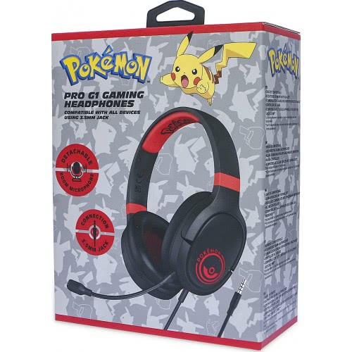 otl technologies Pokemon Poke Ball Black Pro G1 Gaming Ακουστικά Gaming  5055371624312
