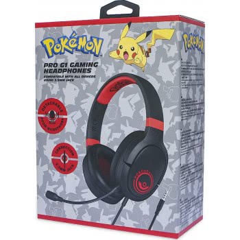 otl technologies Pokemon Poke Ball Black Pro G1 Gaming Headphones  5055371624312